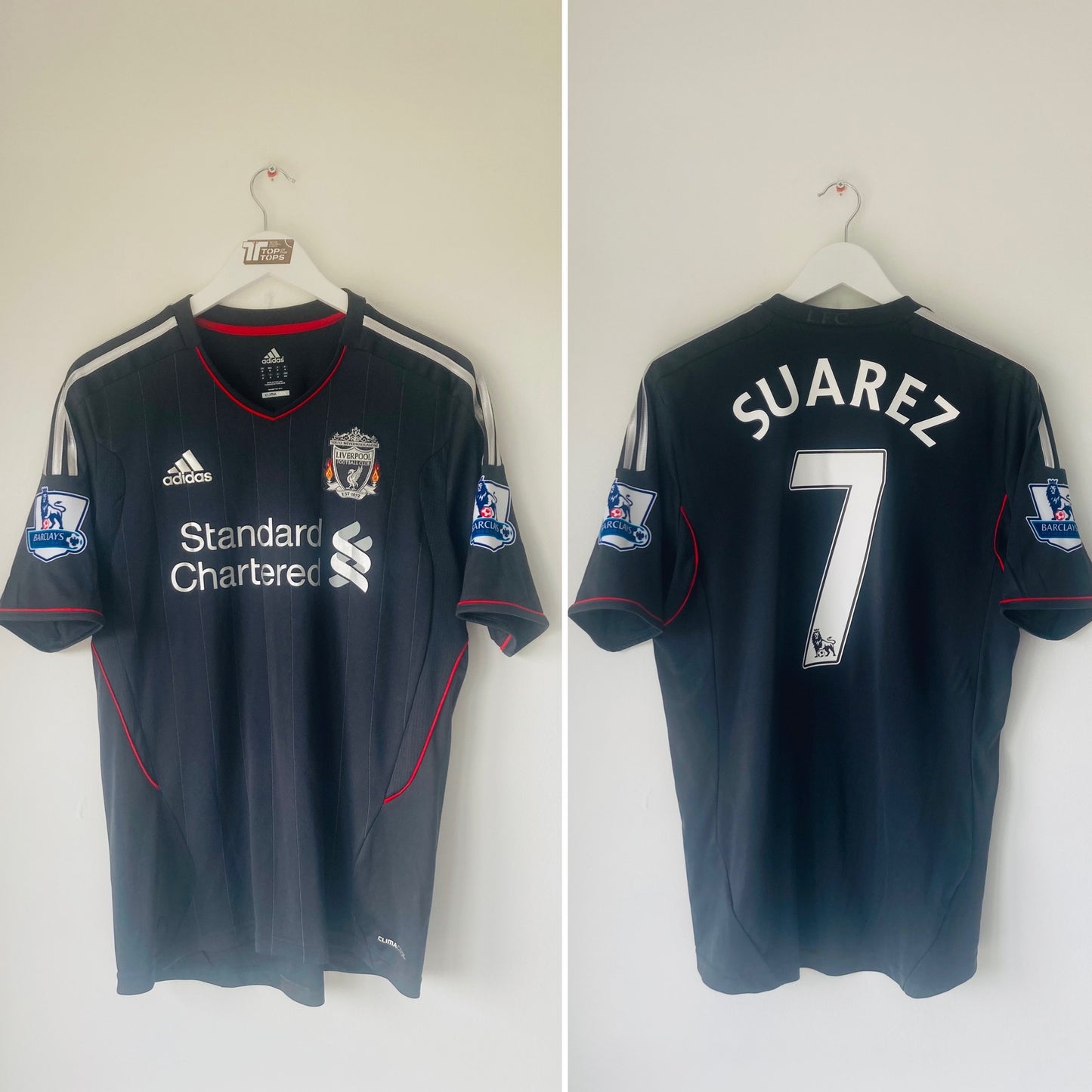 Liverpool away football shirt 2011/12 Suarez Medium