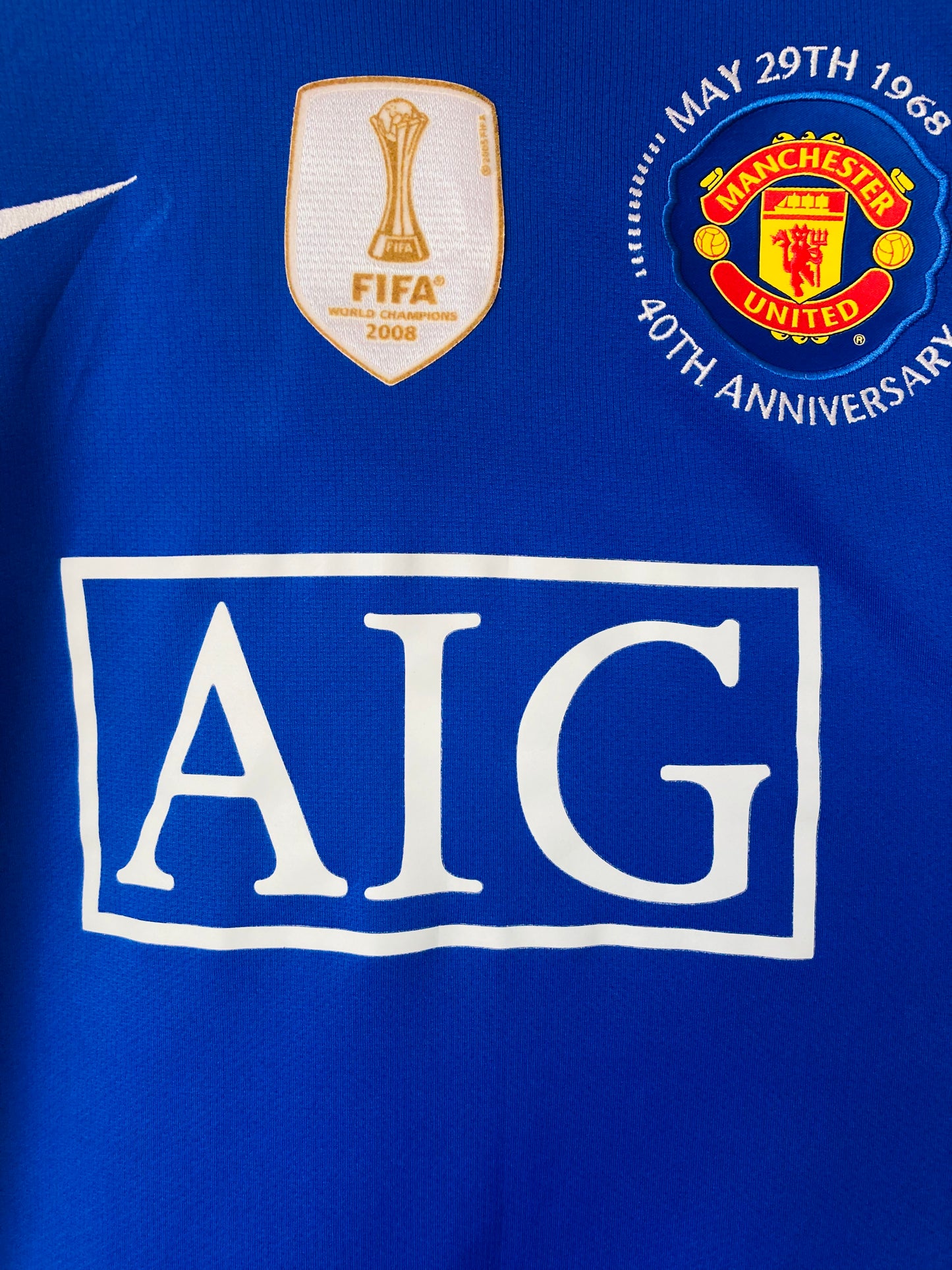 Manchester United third football shirt 2008/09 Vidic XXL