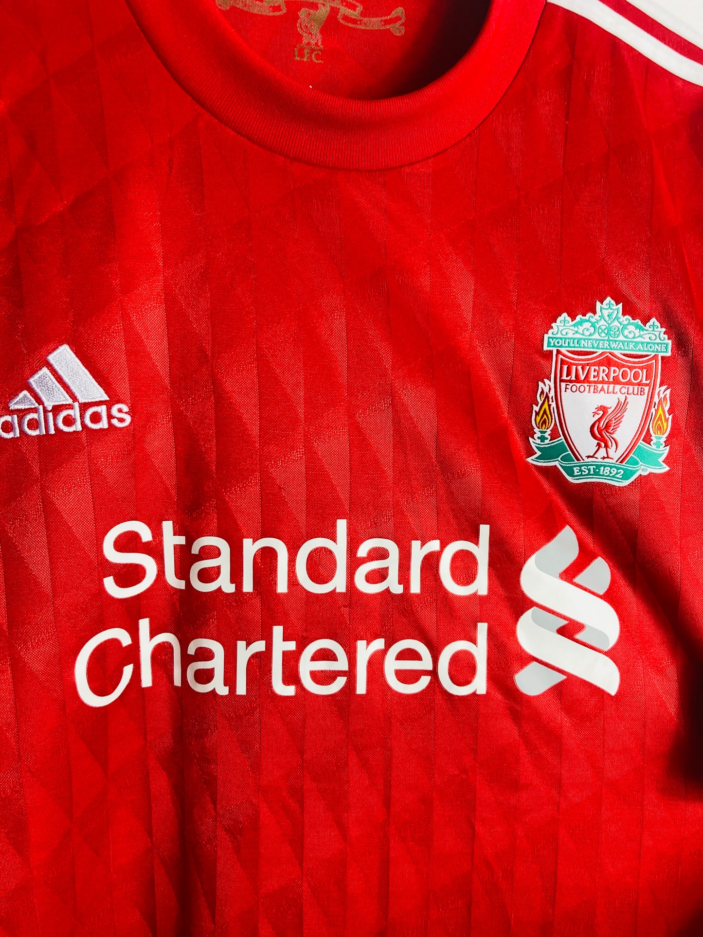 Liverpool home football shirt 2010/12 Suarez Large