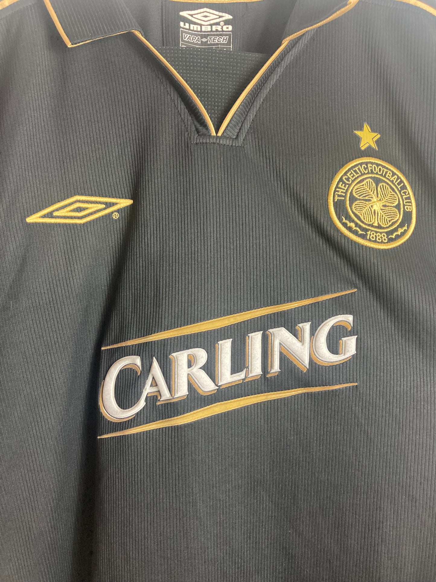 Glasgow Celtic away football shirt 2003/04 Larsson XL