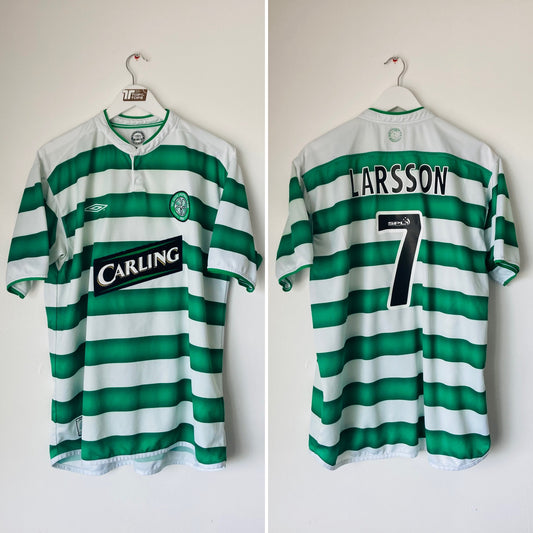 Glasgow Celtic home football shirt 2003/04 Larsson XL