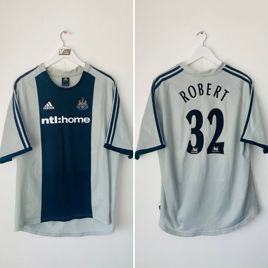 Newcastle United away football shirt 2002/03 Robert XL