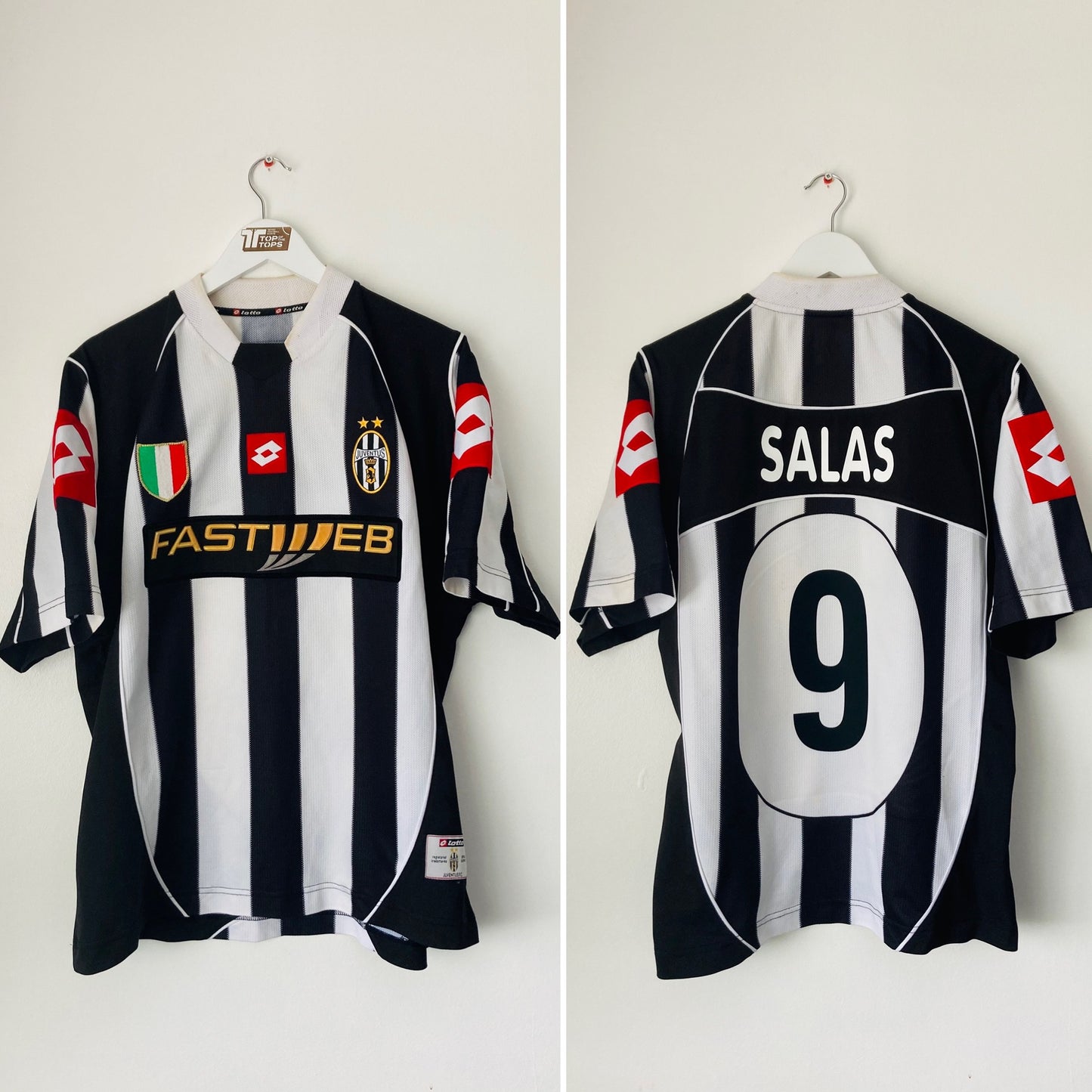 Juventus home football shirt 2002/03 Salas Large