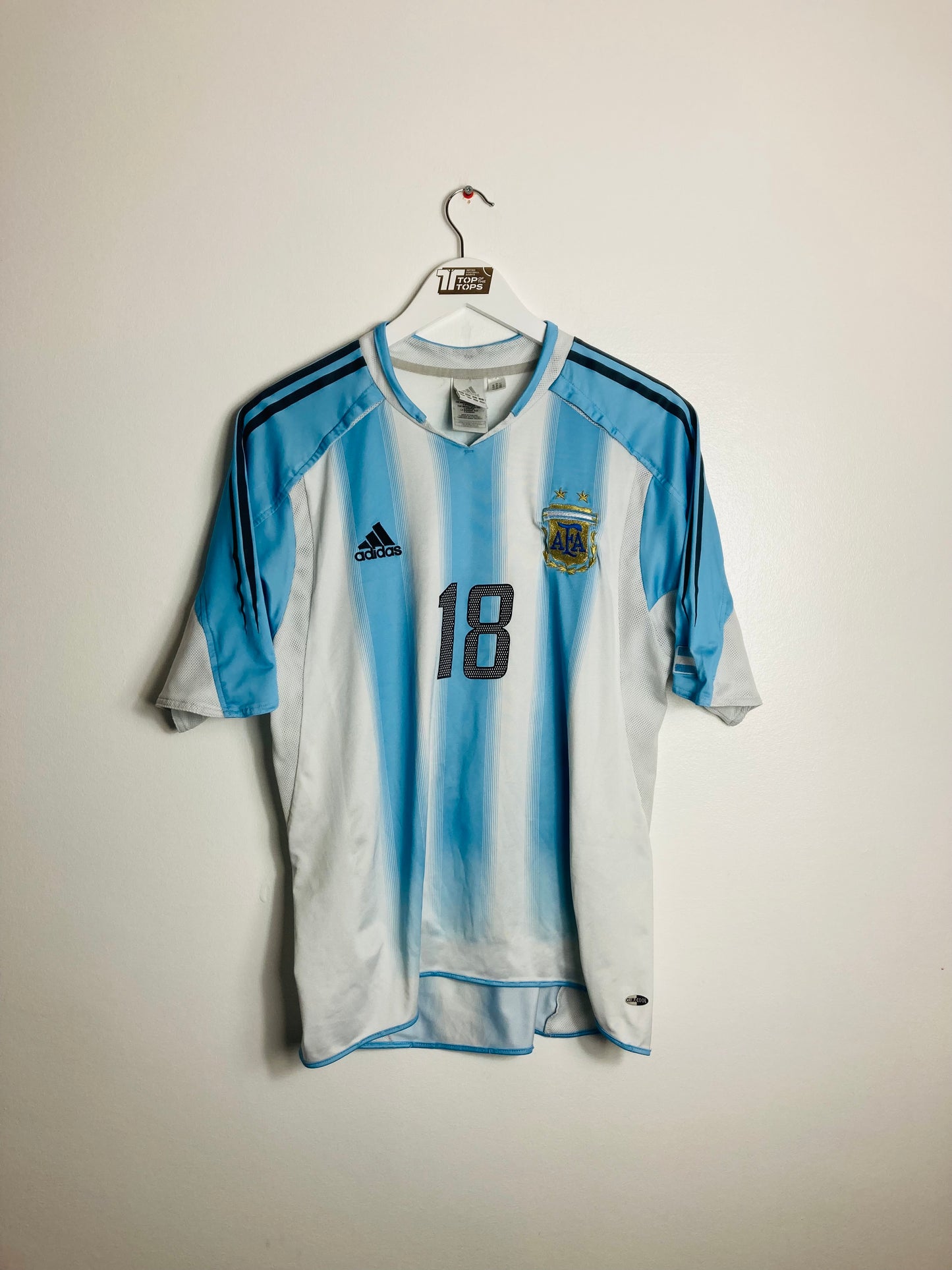 Argentina home football shirt 2004/05 Messi Large