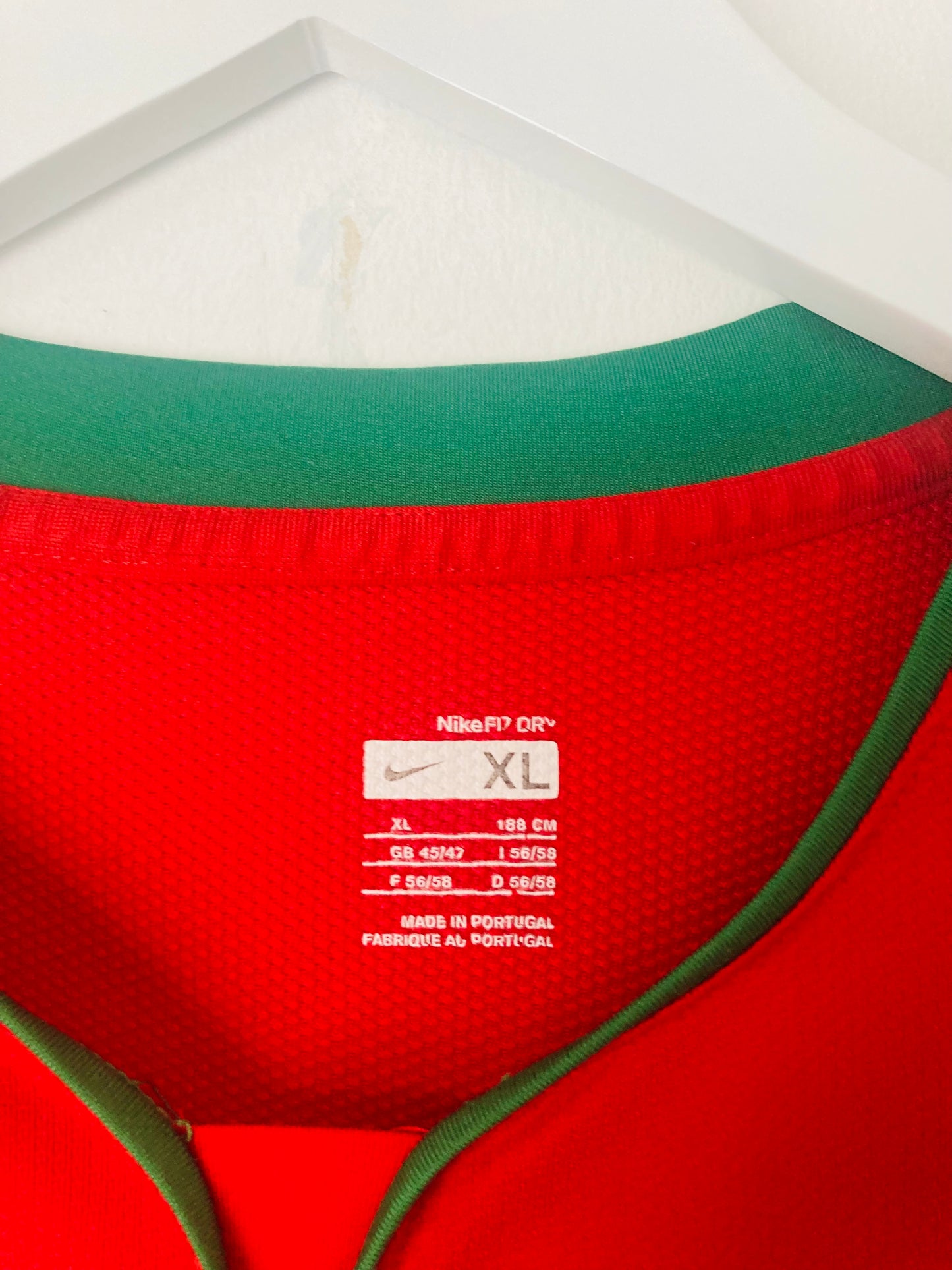 Portugal home football shirt Euro 2008 CR7 XL