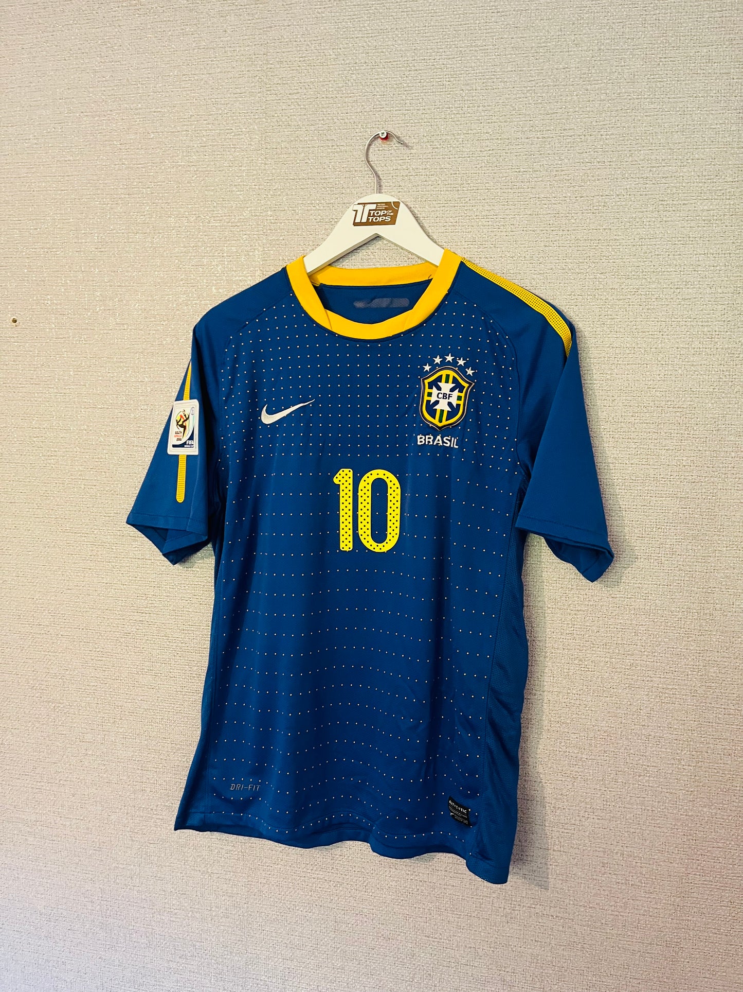 Brazil away football shirt W/C 2010 Kaka Medium