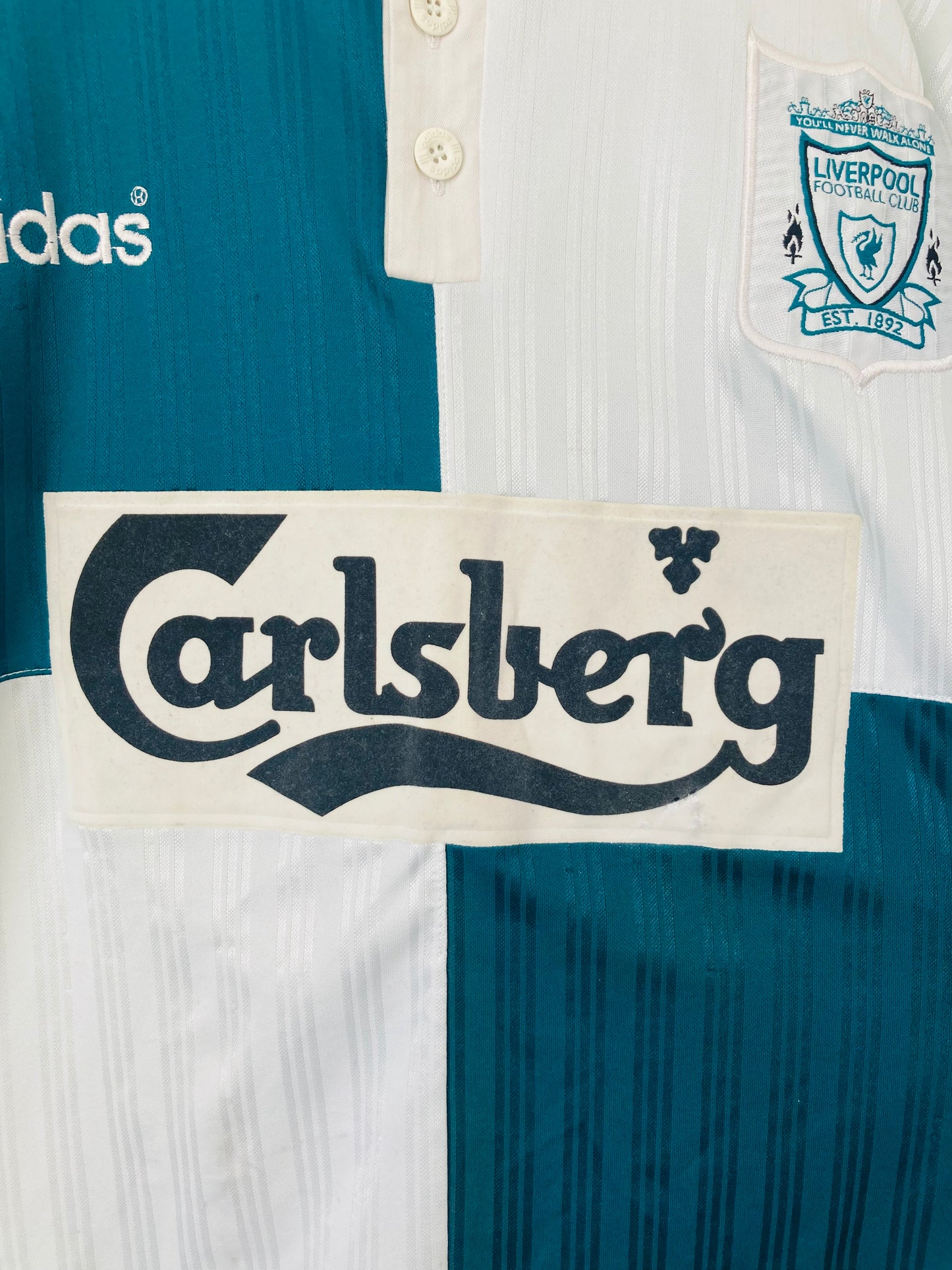 Liverpool away football shirt 1995/96 Fowler Large