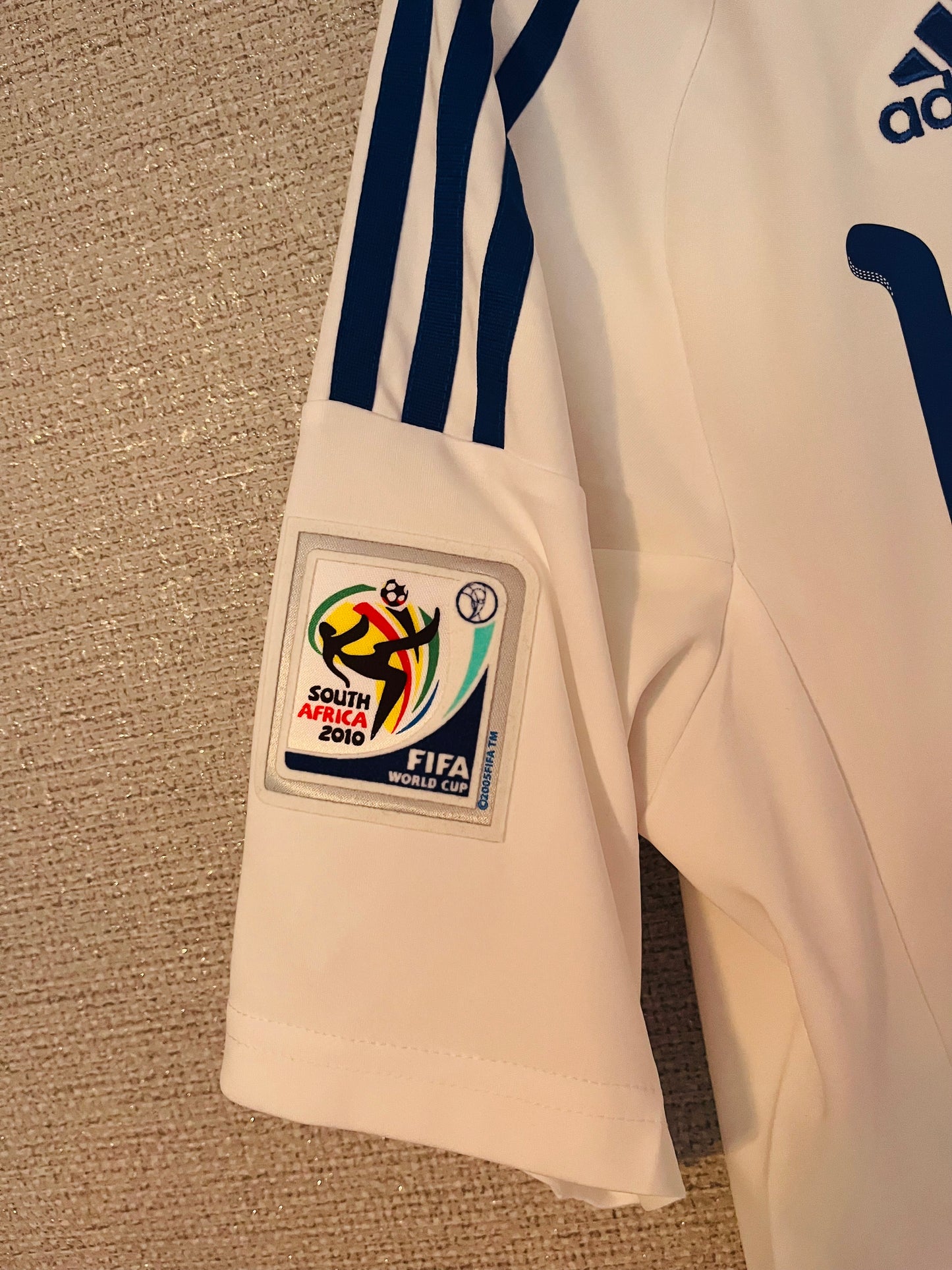 Greece home football shirt         W/C 2010 Karagounis Medium