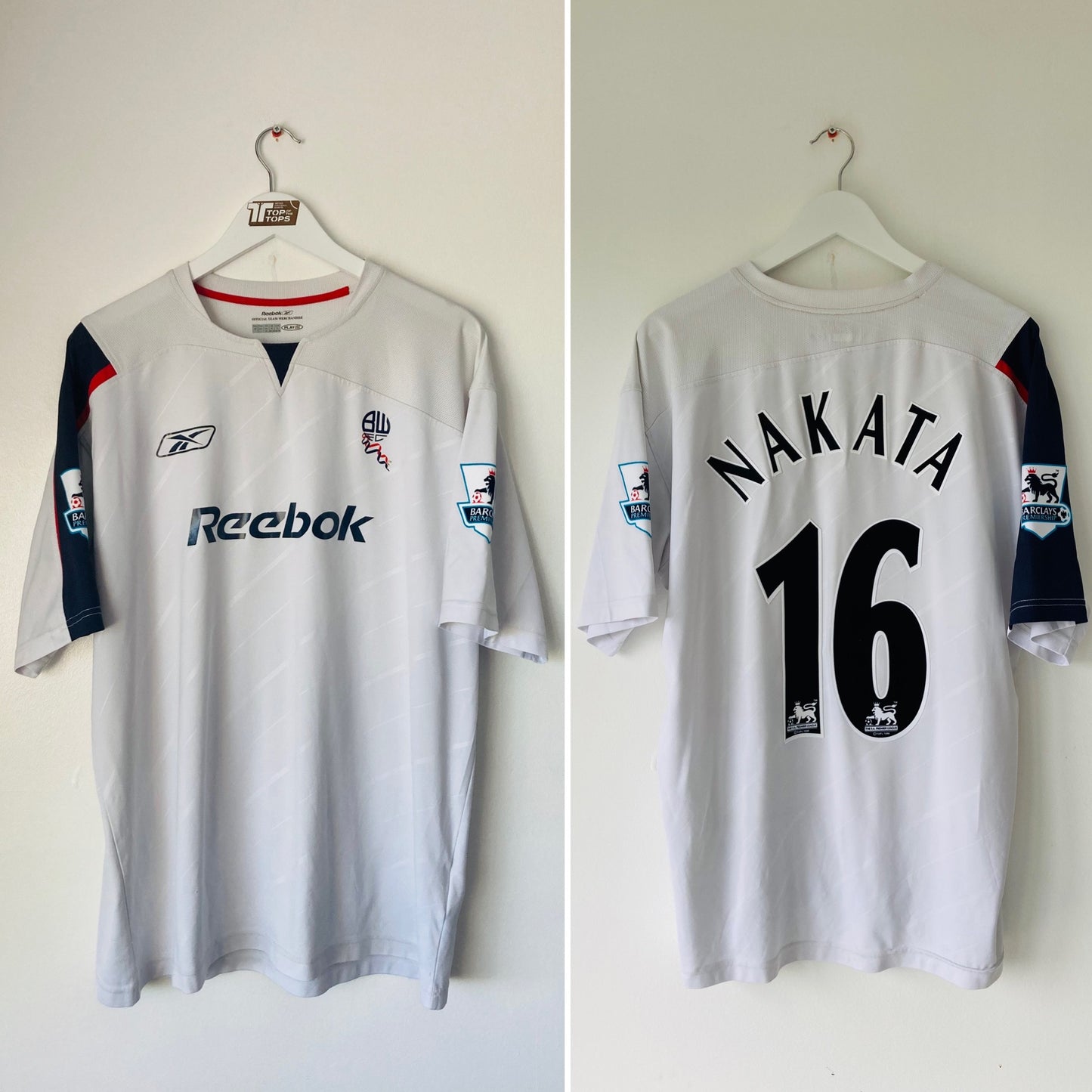 Bolton Wanderers home football shirt 2005/07 Nakata XL
