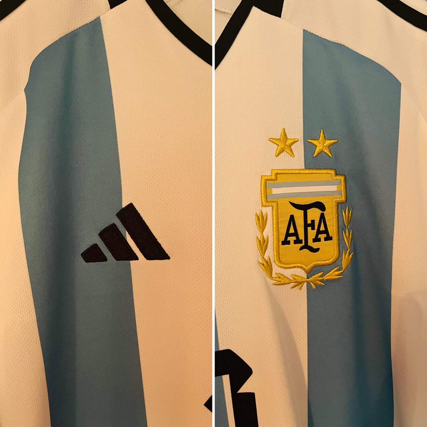 Argentina home football shirt     W/C 2022 Messi XL