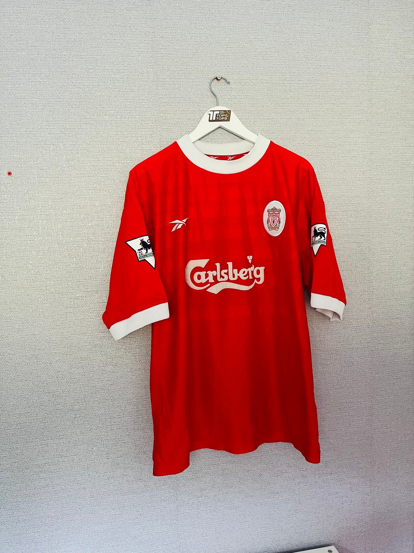 Liverpool home football shirt 1998/2000 Fowler XL