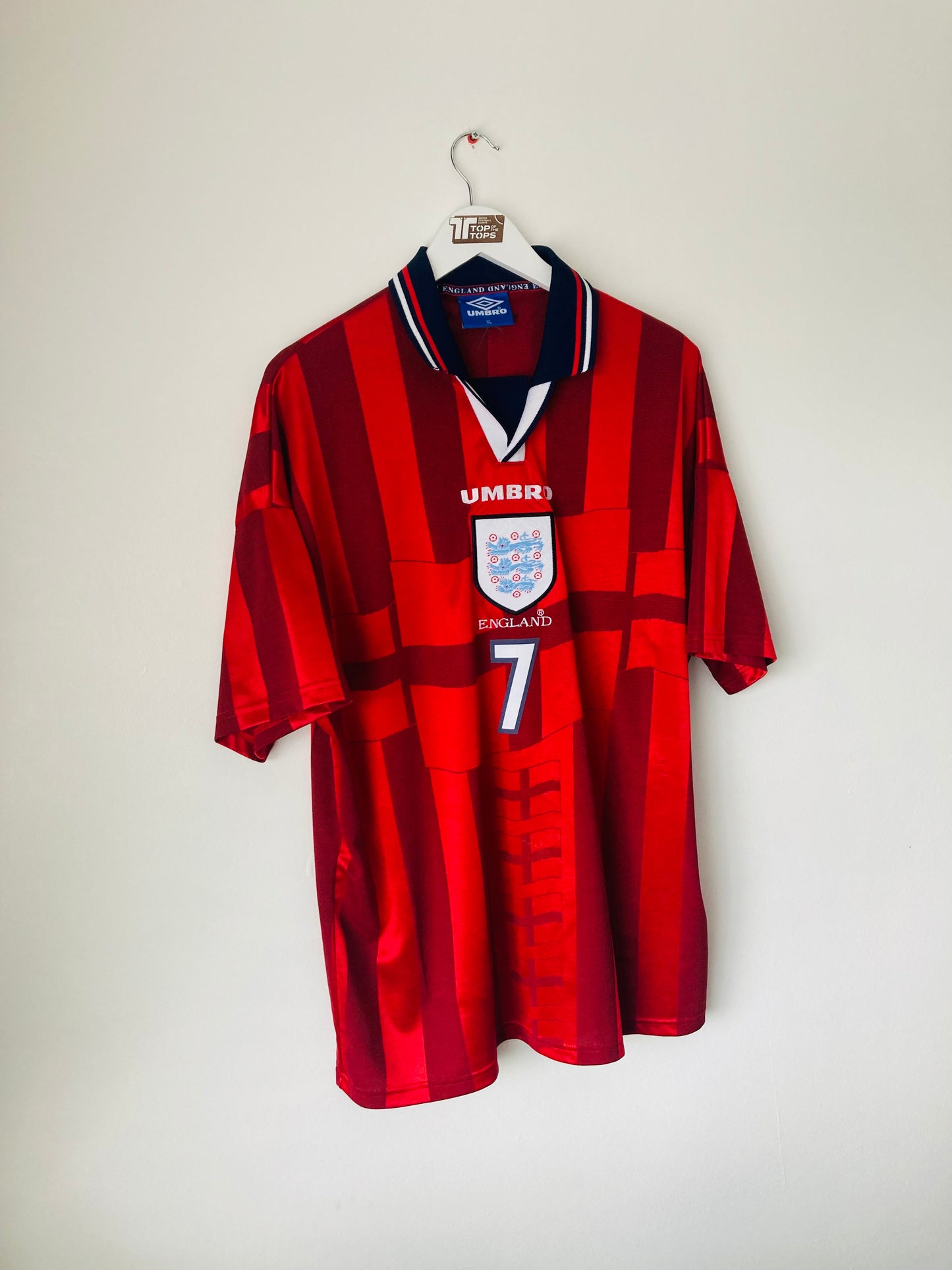 England away football shirt W/C 1998 Beckham XL
