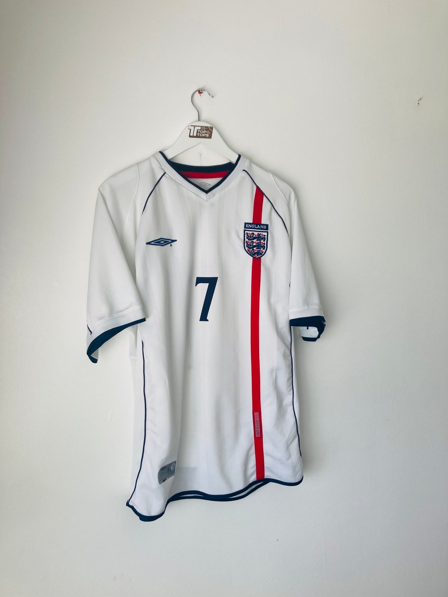 England home football shirt 2001/03 Beckham Large