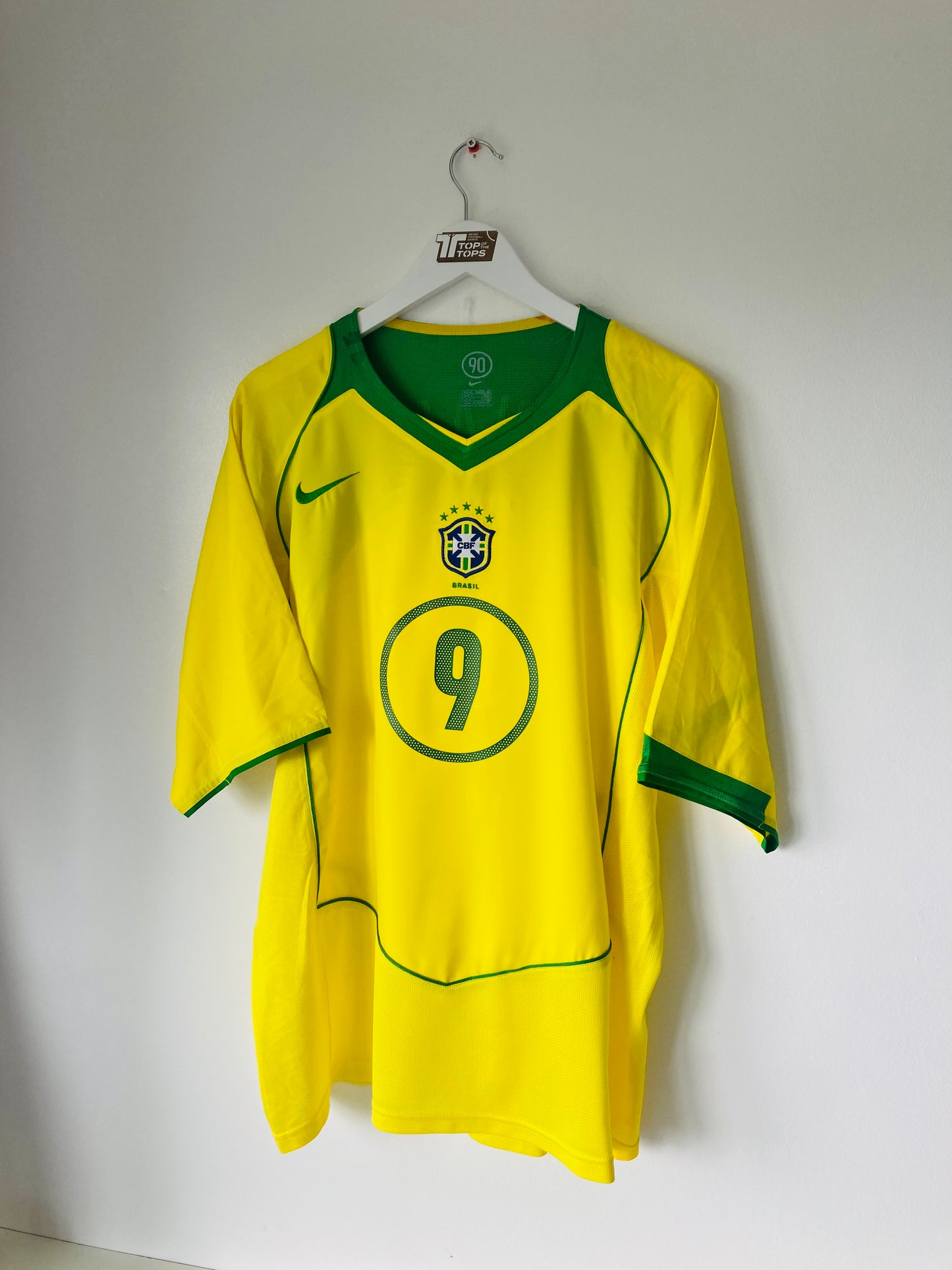 Brazil home football shirt 2004/06 R9 XL