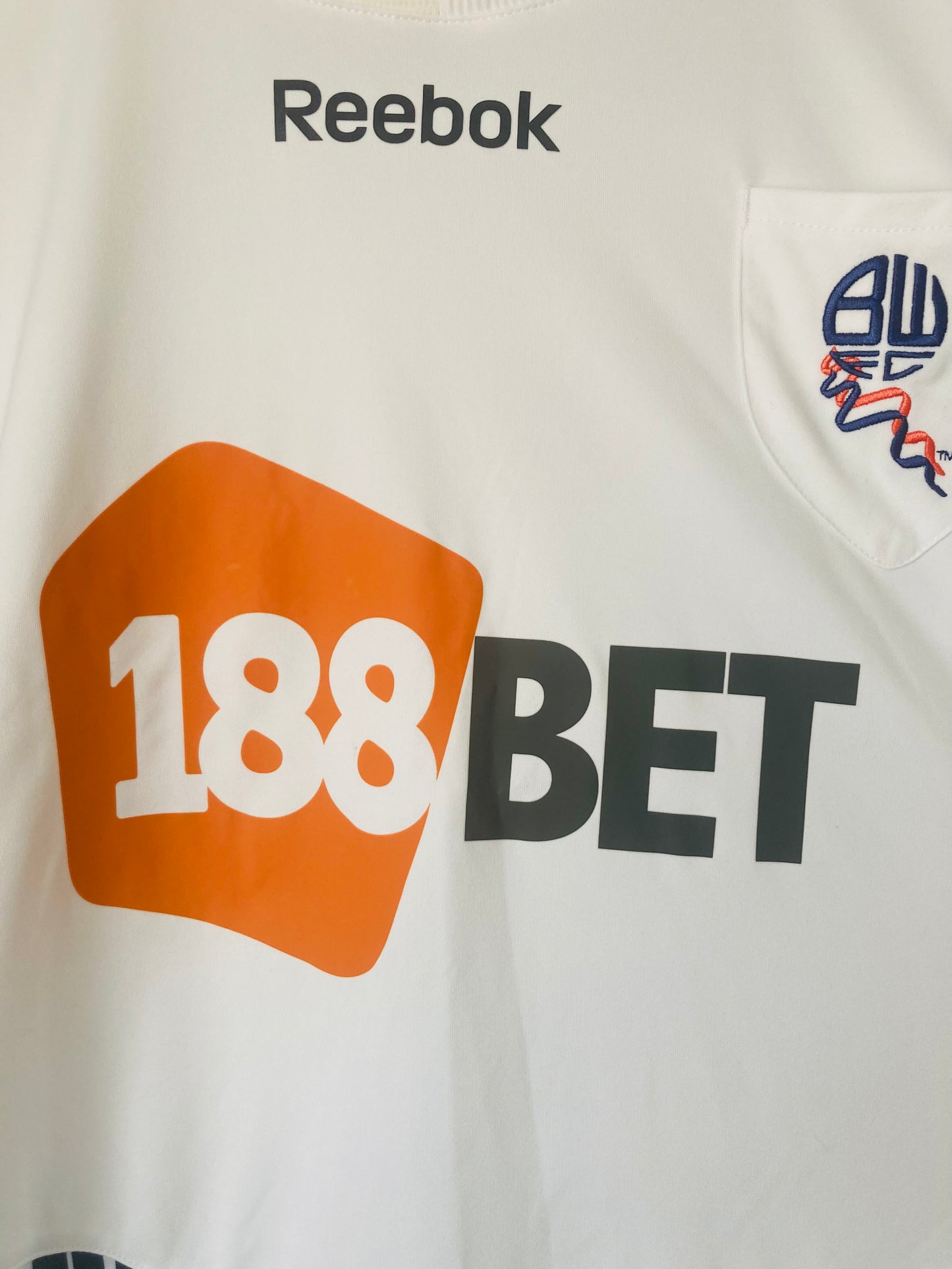 Bolton Wanderers home football shirt 2009/10 Davies XL
