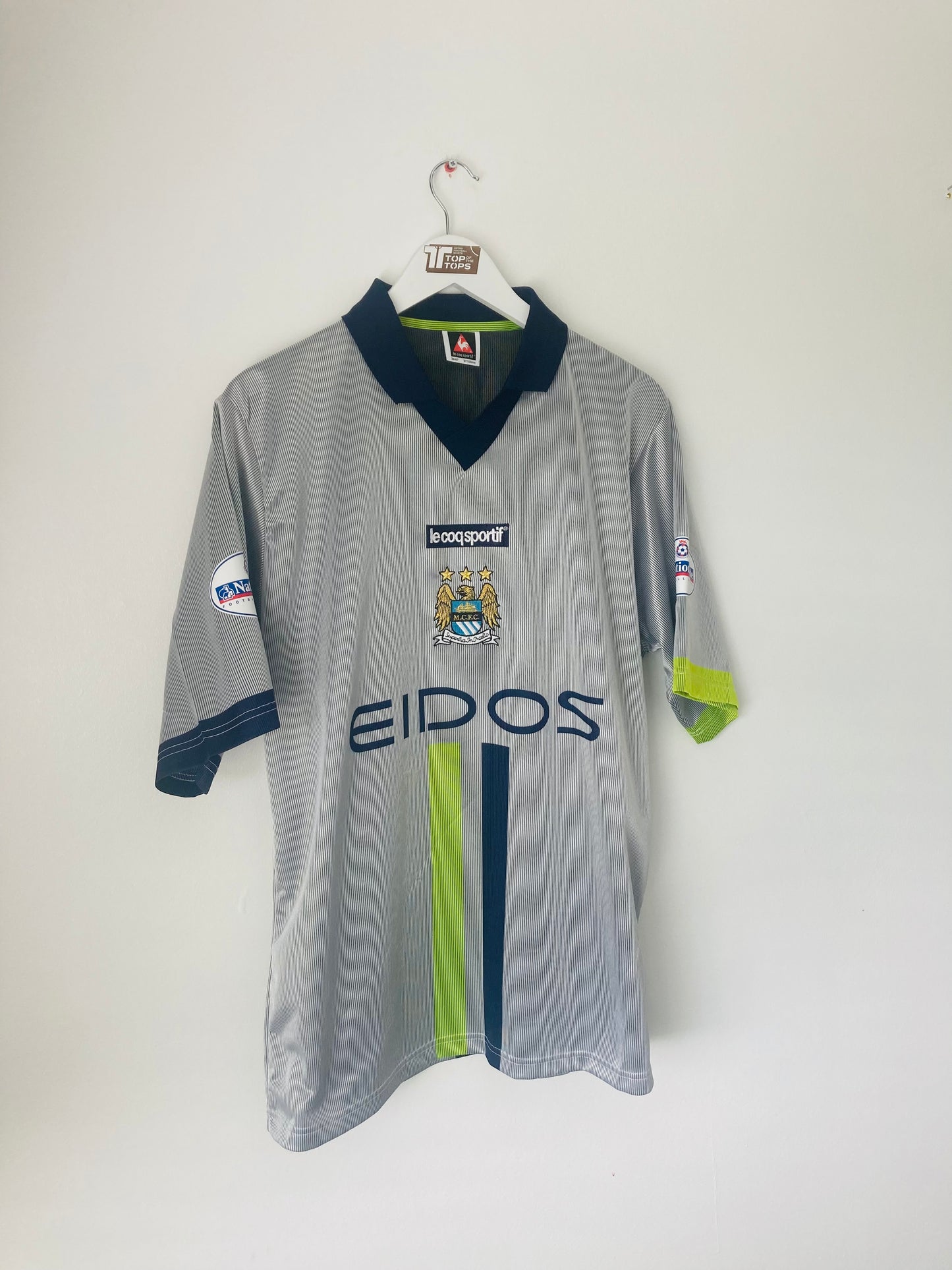 Manchester City away football shirt 2001/02 Goater Medium