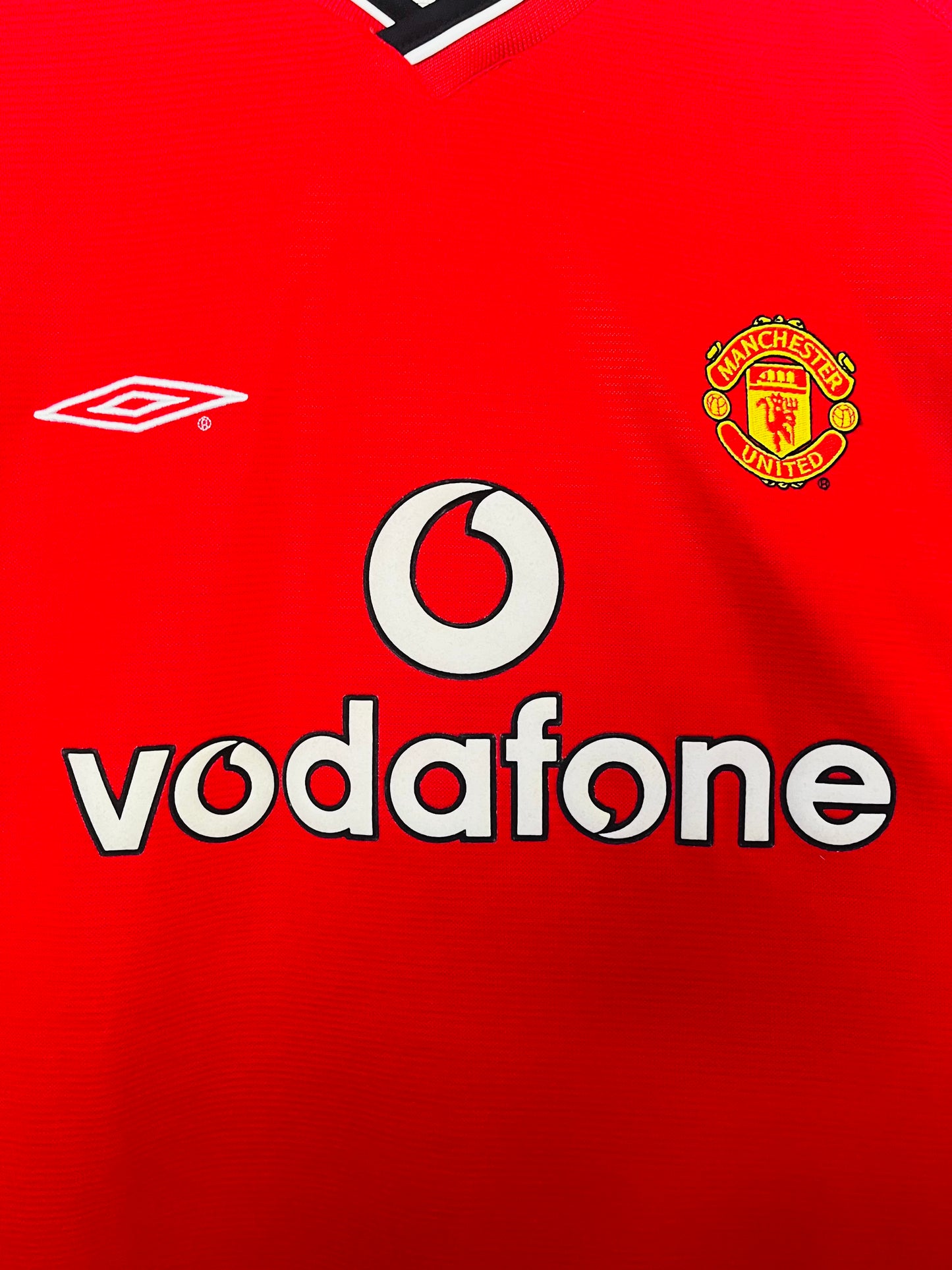 Manchester United home football shirt 2000/01 Beckham XL