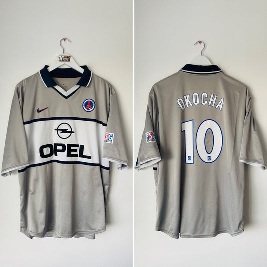 PSG away football shirt 2000/01 Okocha XL