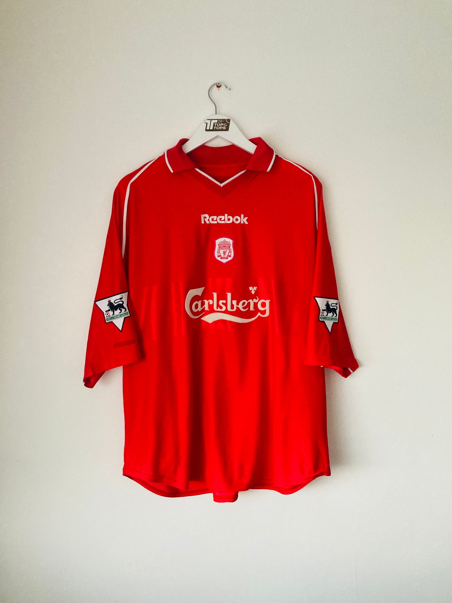 Liverpool home football shirt 2000/02 Fowler XL