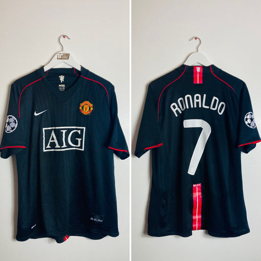 Manchester United away football shirt 2007/08 CR7 large