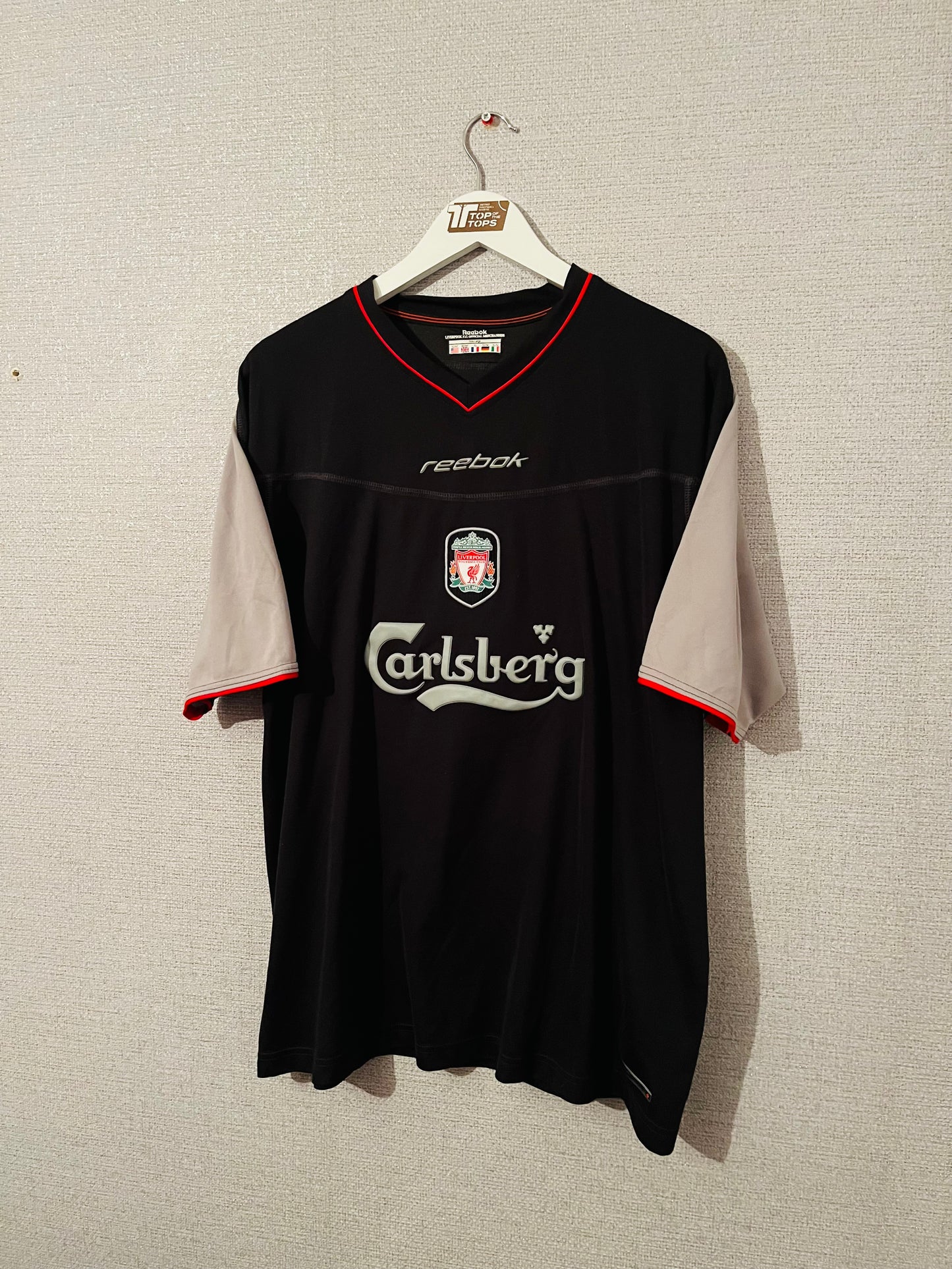 Liverpool away football shirt 2002/03 Gerrard Large