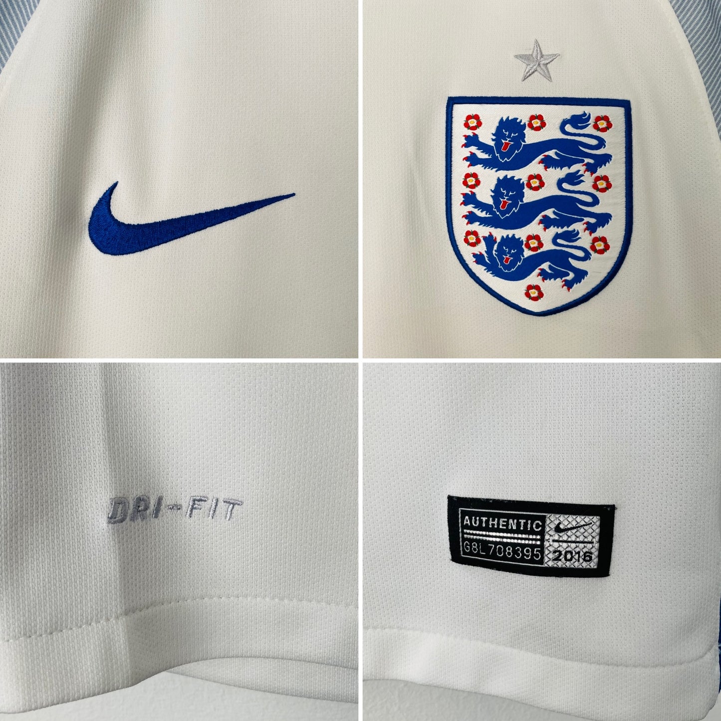 England home football shirt 2016/17 Stones Medium