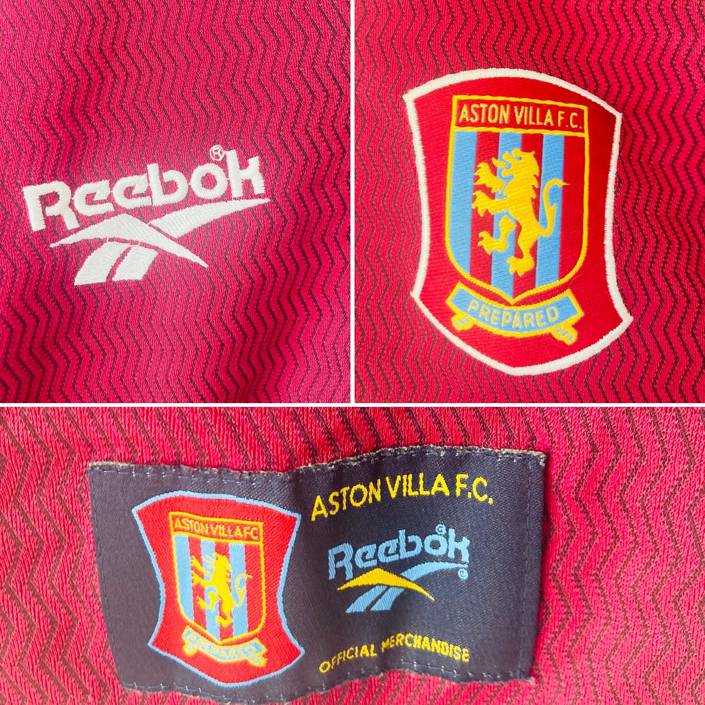 Aston Villa home football shirt 1997/98 Mark Draper XL