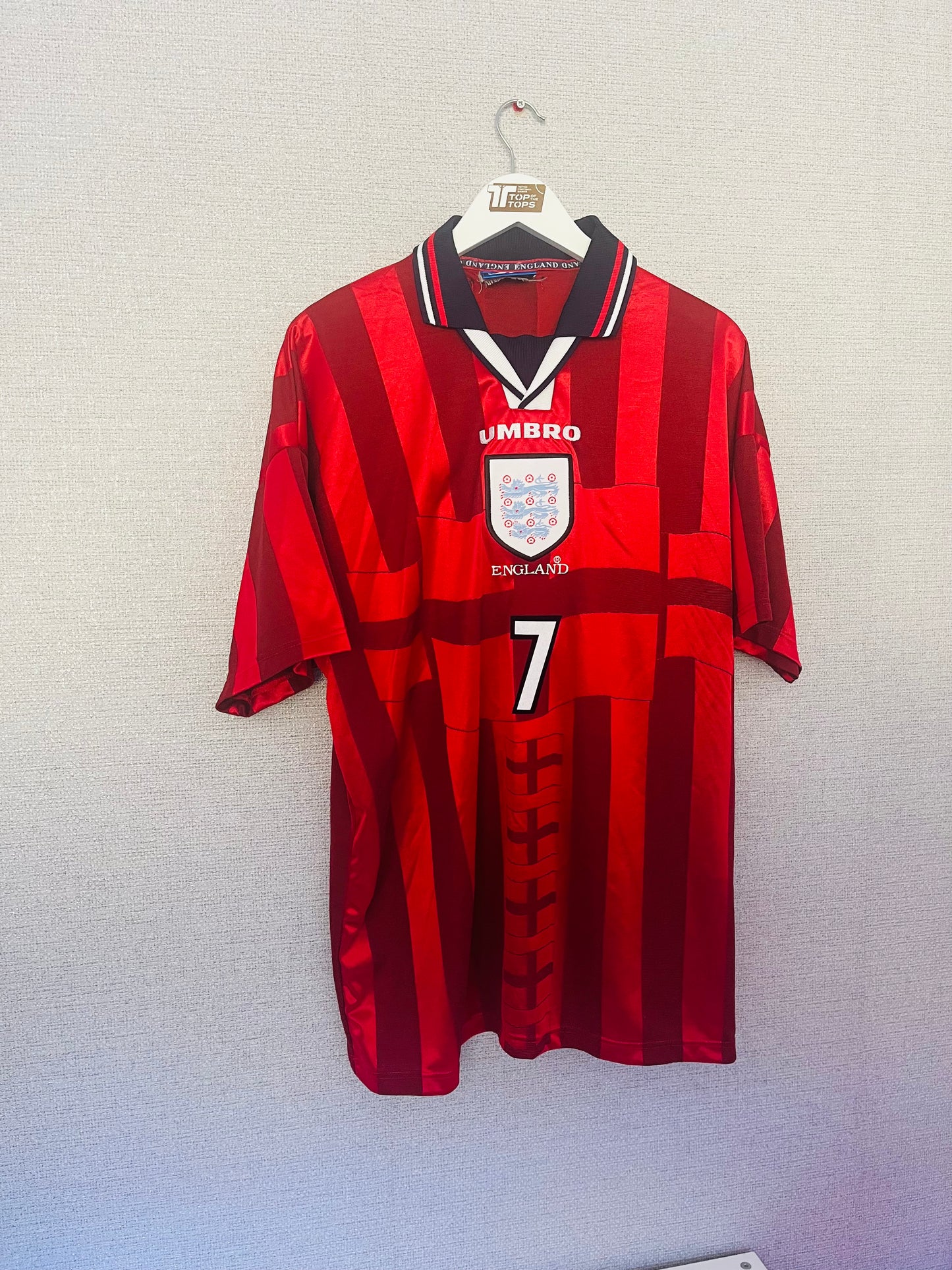 England away football shirt        W/C 1998 Beckham XL