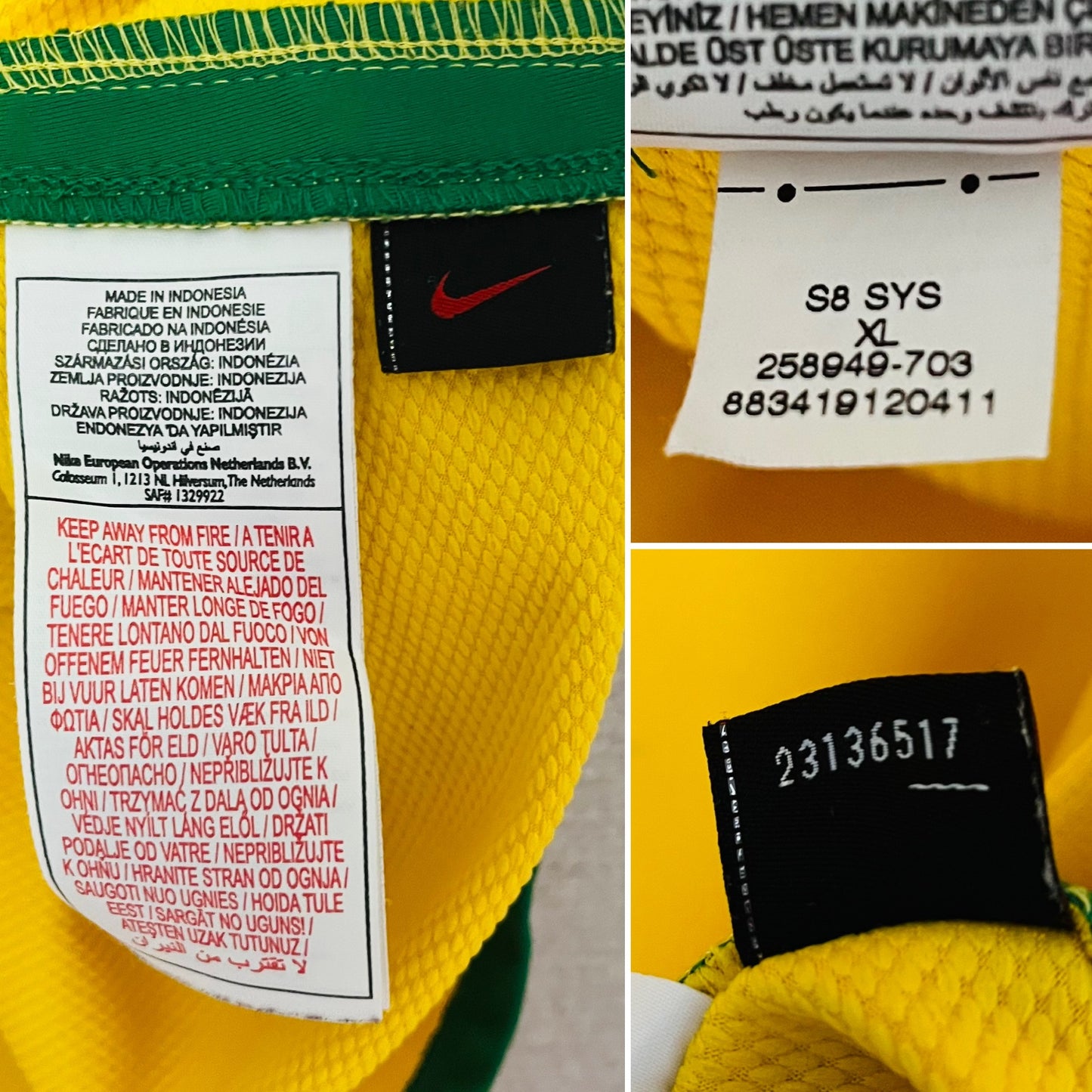 Brazil home football shirt 2008/10 Kaka XL