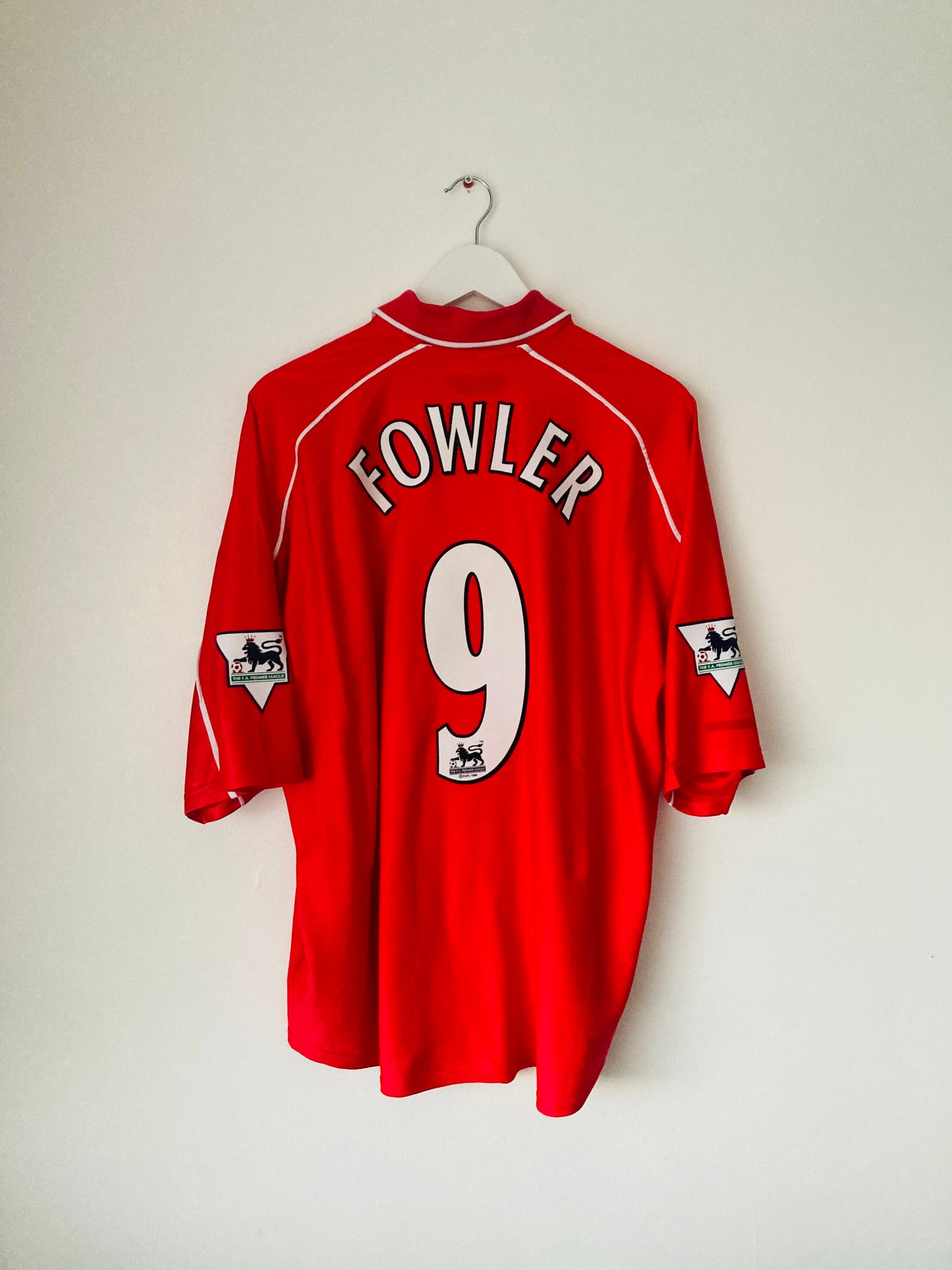 Liverpool home football shirt 2000/02 Fowler XL