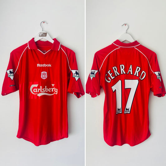 Liverpool home football shirt 2000/02 Gerrard Small
