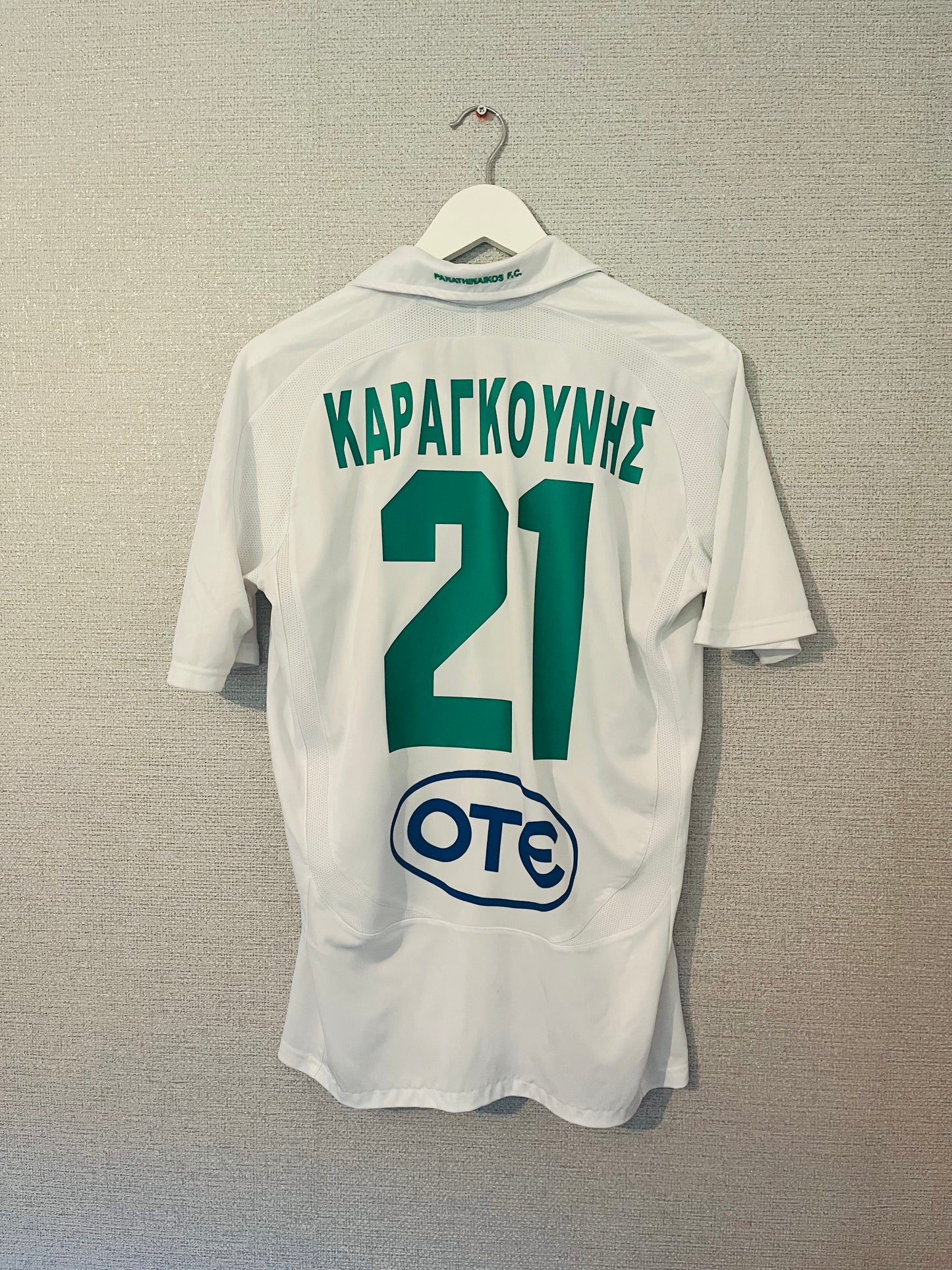 Panathinaikos away football shirt 2008/09 Karagounis Medium