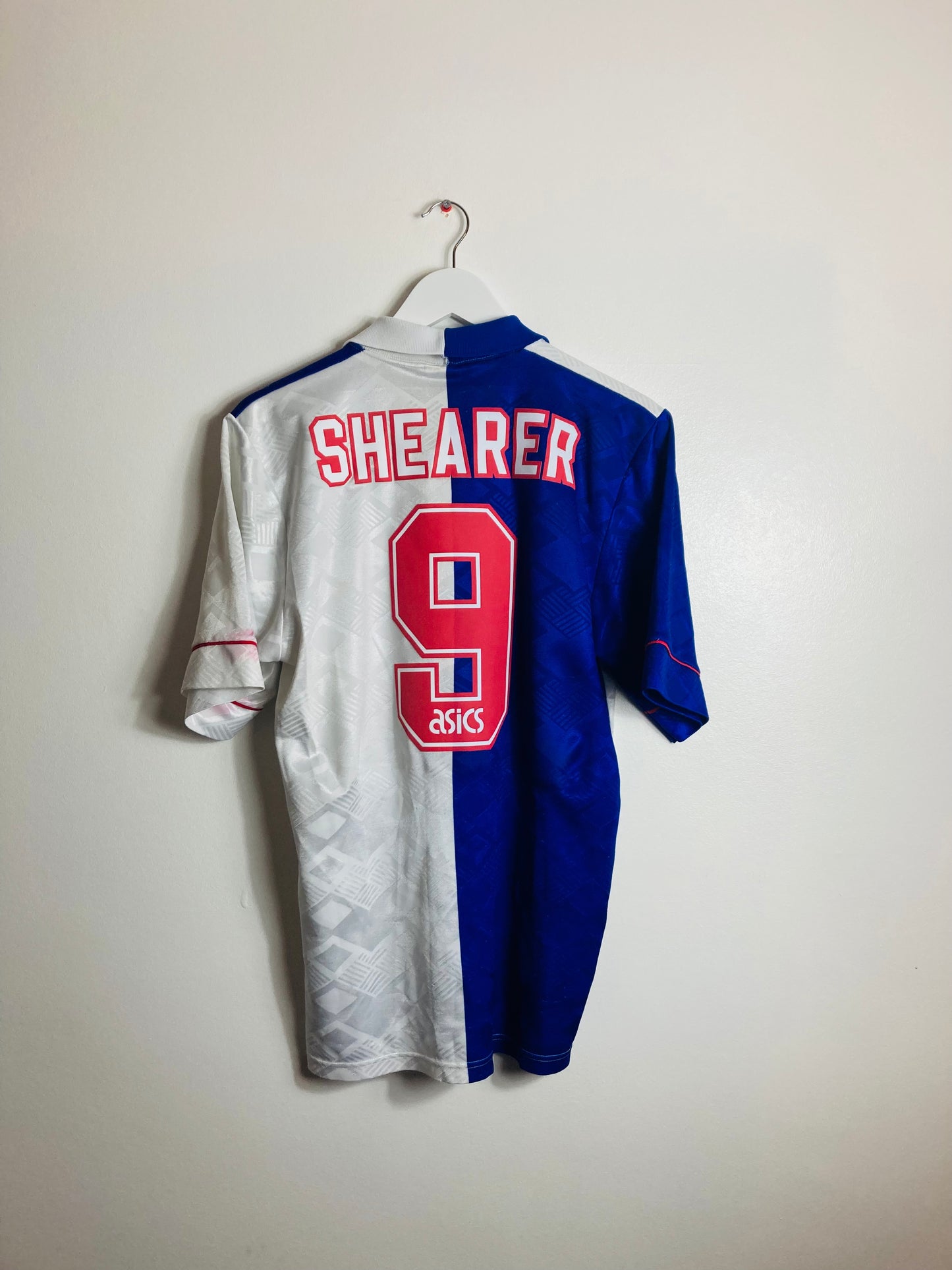 Blackburn Rovers home football shirt 1992/94 Shearer Medium