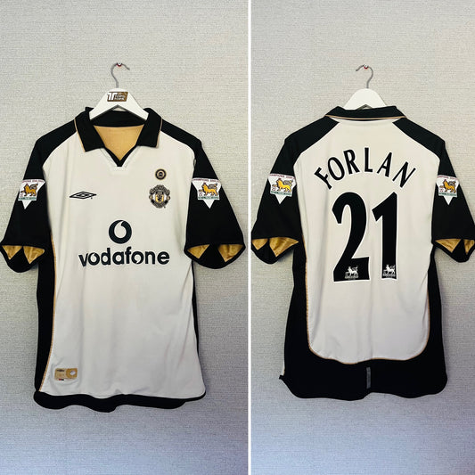 Manchester United away reversible football shirt 2001/02 Forlan Large
