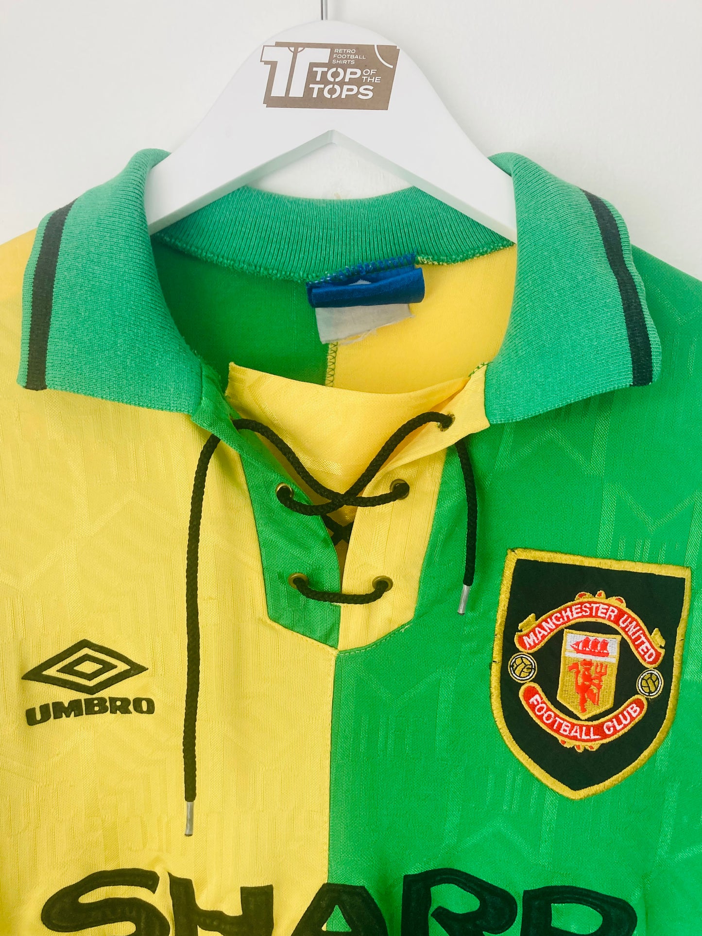 Manchester United third football shirt 1992/94 Newton Heath Cantona XL
