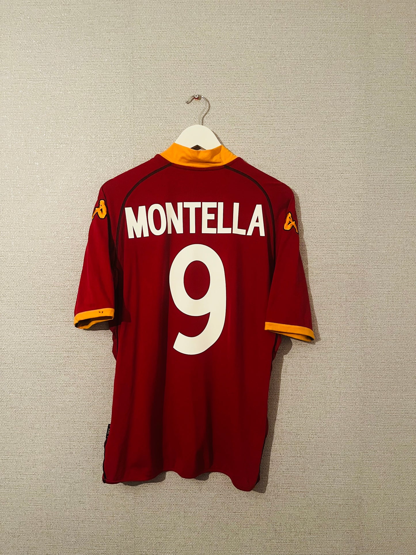 Roma home football shirt 2002/03 Montella Large