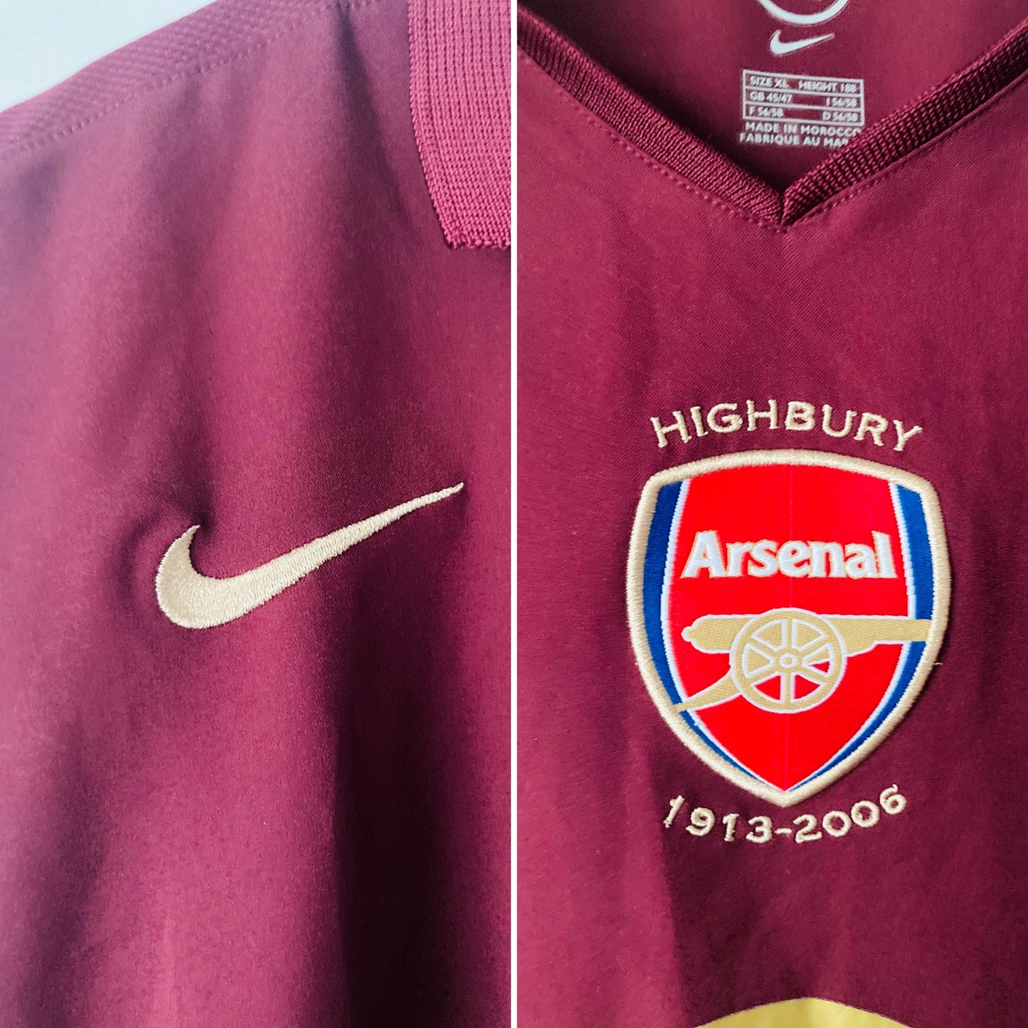 Arsenal home football shirt 2005/06 Bergkamp XL