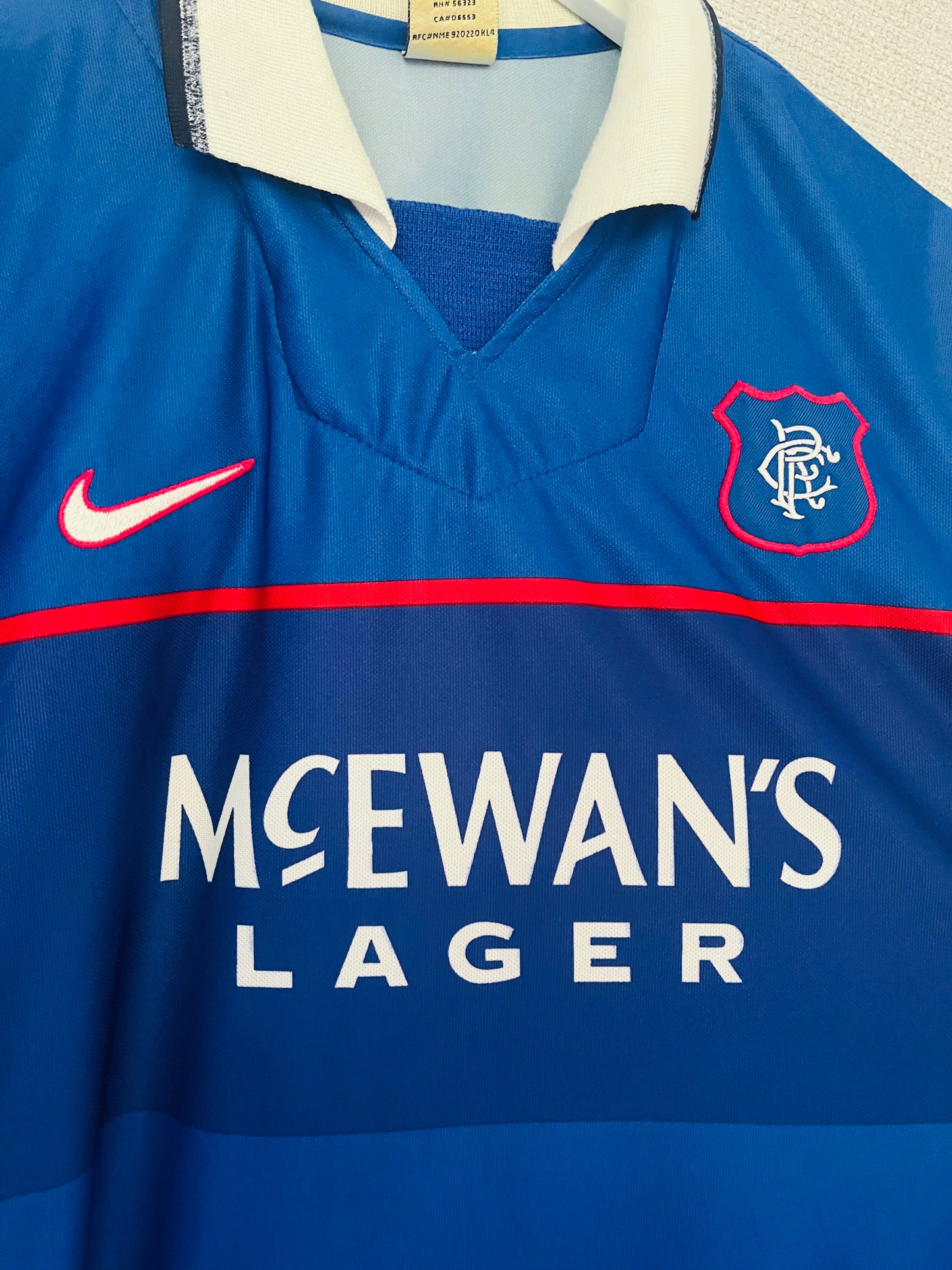 Rangers home football shirt 1997/99 Gascoigne XL