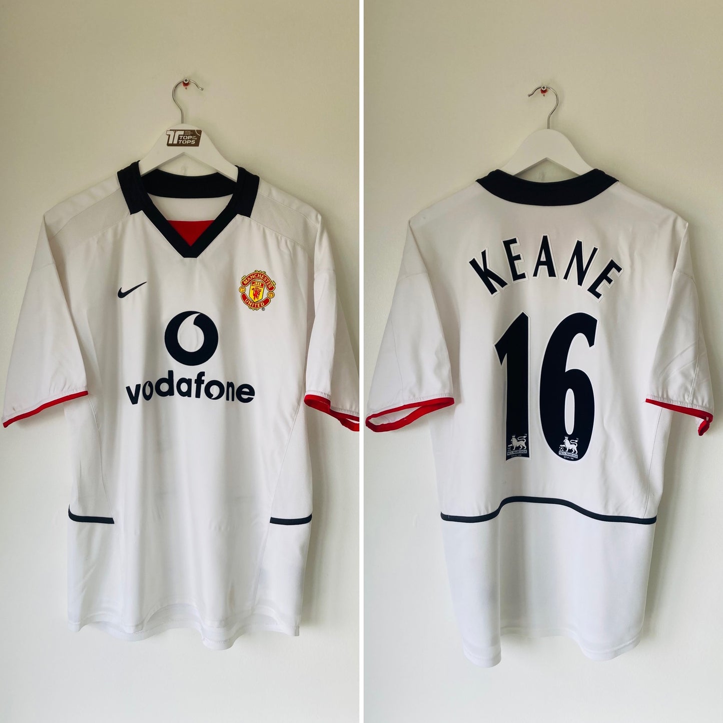 Manchester United away football shirt 2002/03 Keane Medium