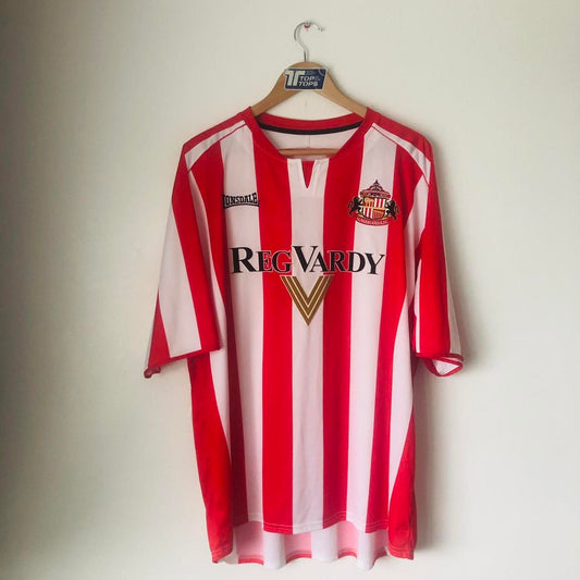 Sunderland 2005/2007 Red & White Football Shirt (XXL)