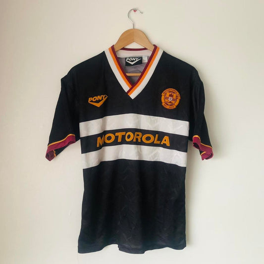 Motherwell 1995/1996 Home Black Football Shirt (S)