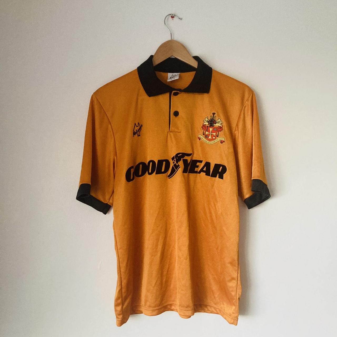 Wolverhampton Wanderers 1993/1994 Yellow Home Football Shirt (M)
