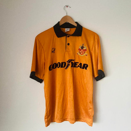 Wolverhampton Wanderers 1993/1994 Yellow Home Football Shirt (M)