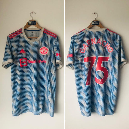 Manchester United 2021/2022 Blue & White Away Football Shirt (XL)