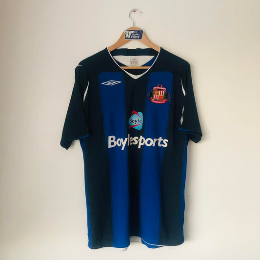 Sunderland 2008/2009 Blue & Black Away Football Shirt (XL)