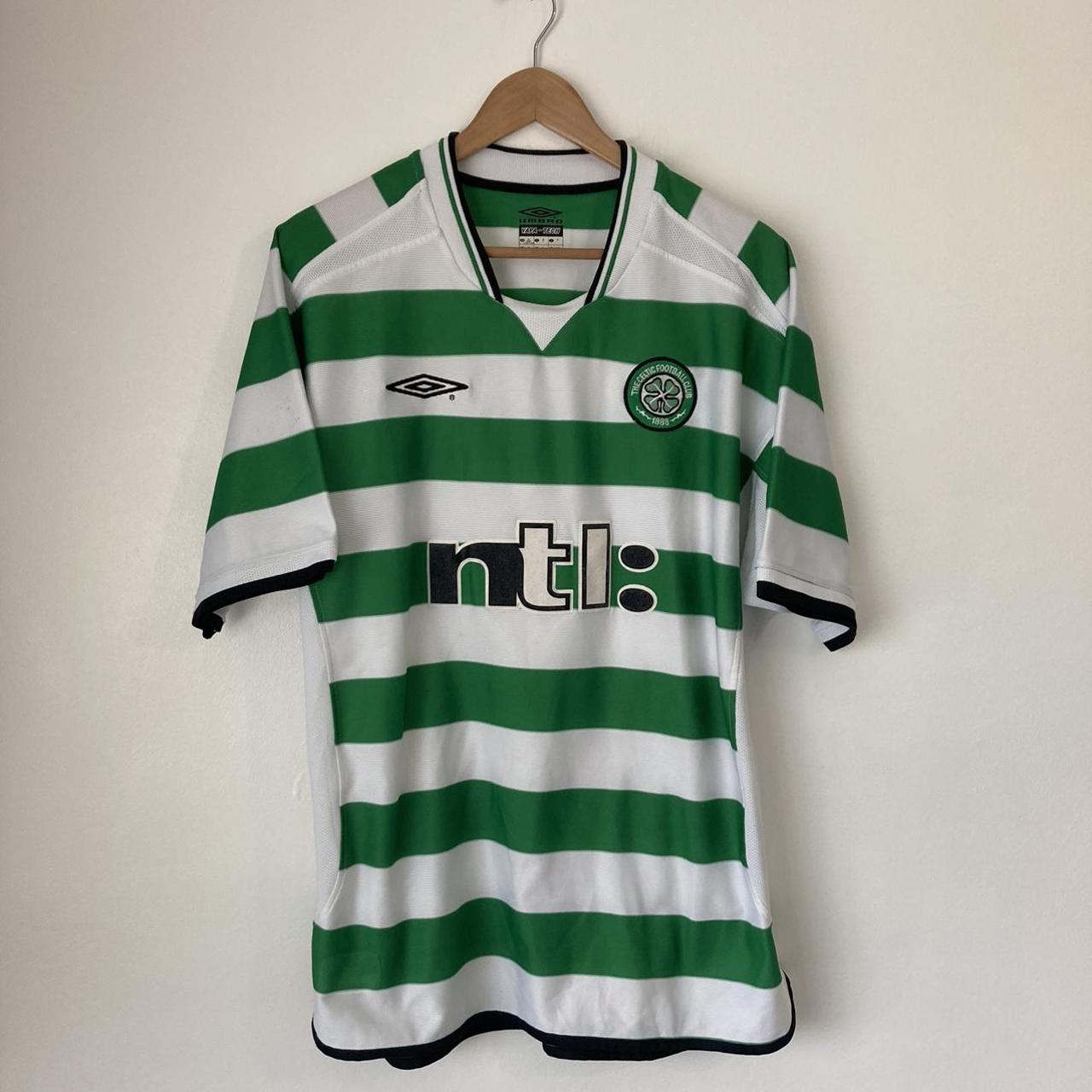 Celtic 2001/2003 Green & White Home Football Shirt (XL)