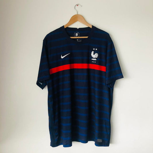 France 2020/2021 Navy Home Football Shirt (XXL)