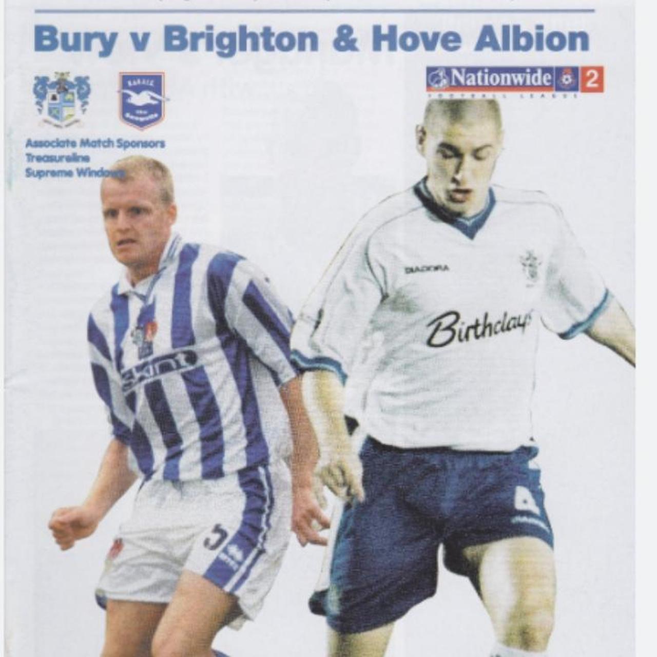Bury 2001/2002 White Home Football Shirt (M)