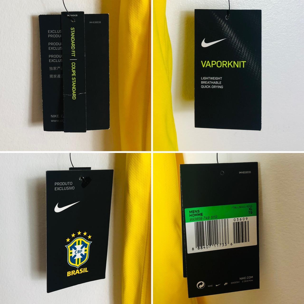 Brazil 2018 Yellow Home Football Shirt (L)