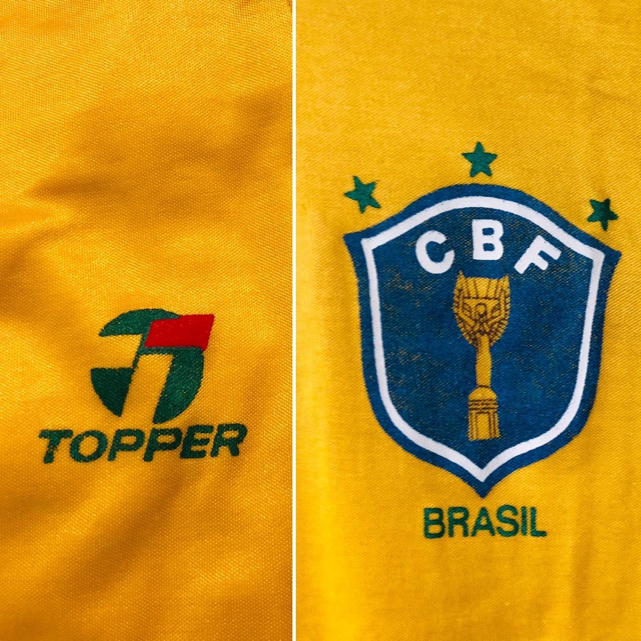 Brazil 1988/91 Yellow Home Football Shirt (M/L)